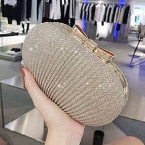 Luxury Glitter‎ Evening Clutch gold Bag -purse Elegant Shell Design for woman